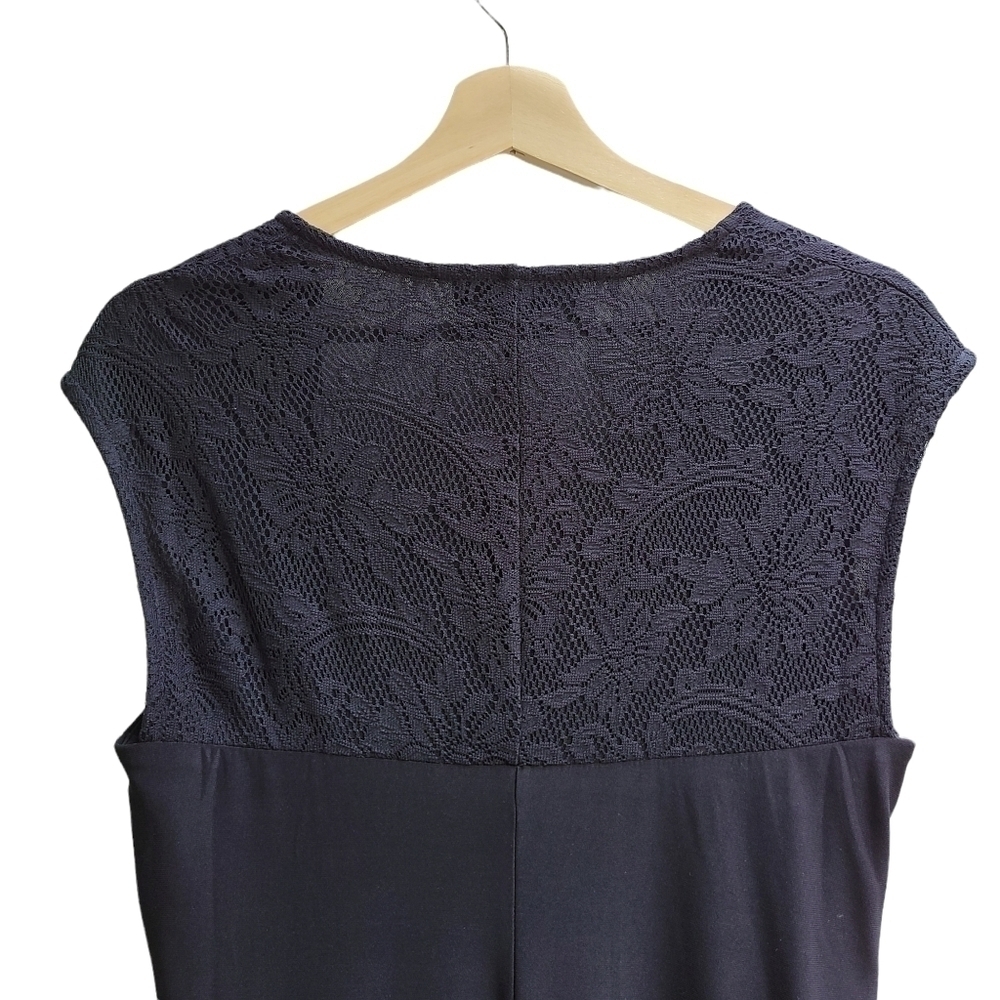 Black Label by Evan-Picone Long Black Dress, Size Small - Picture 7 of 8